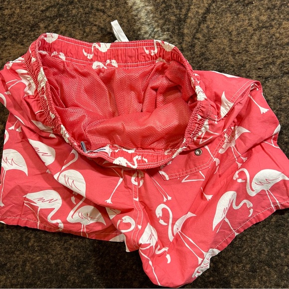 Men’s Pink Flamingo Swim Trunks - Picture 4 of 7